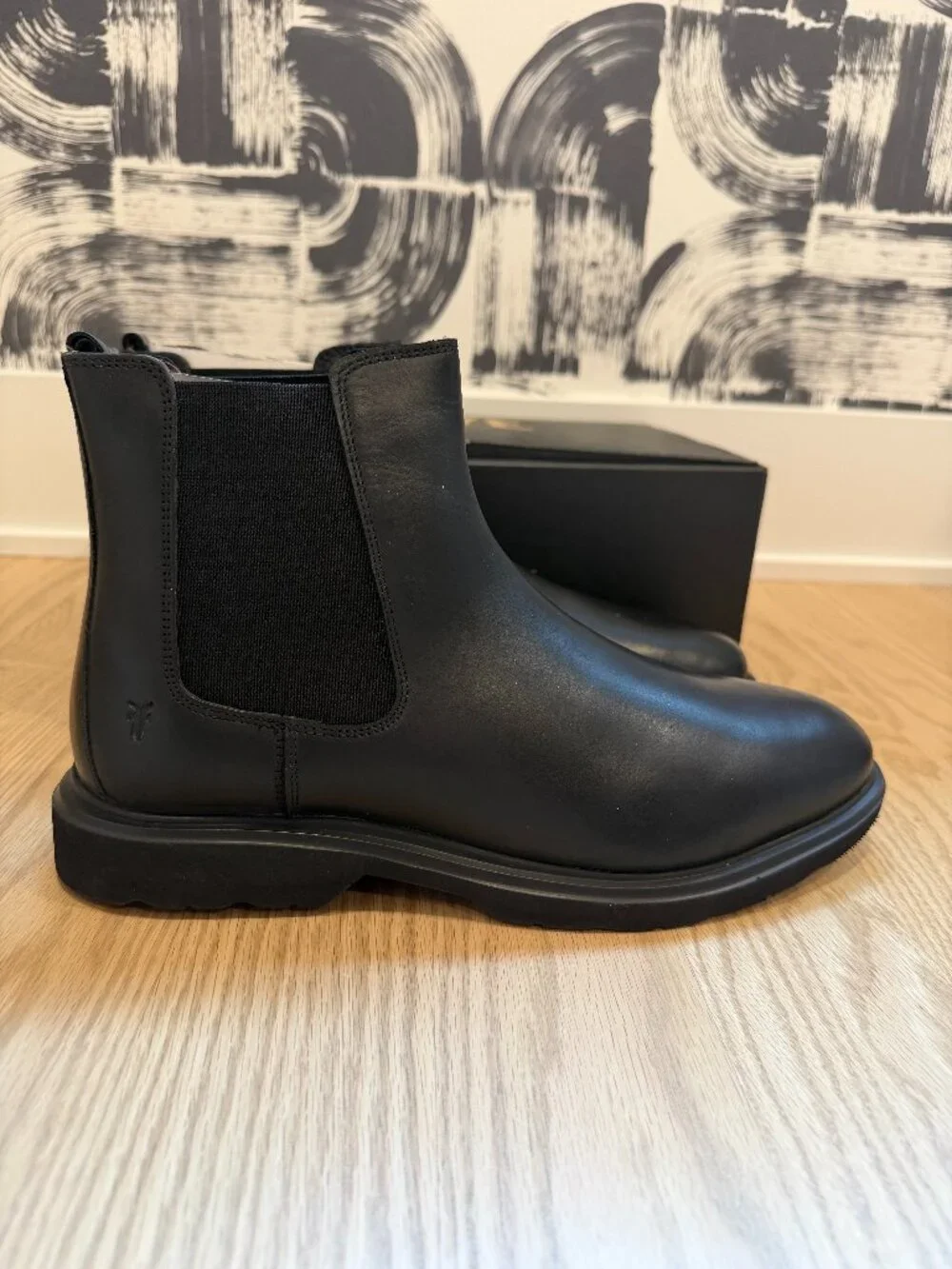 Men's Frye Connor Chelsea Black Leather Boots (Size 10.5 M)